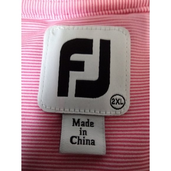 FootJoy Men's XL Pink Performance‎ Athletic Golf Polo - Picture 2 of 6